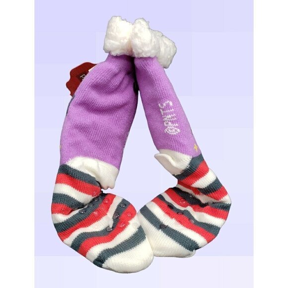 NWT Snoopy Slipper Socks Peanuts Sherpa Lined No Slip Grips One Sz Gift - Picture 7 of 7